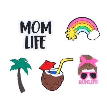 Imagem de Decorações do Saco de Praia do Silicone da árvore de, Acessório Decorativo da Inserção Com Combinações Ilimitadas Acessório Decorativo do Saco de Praia para a Bolsa