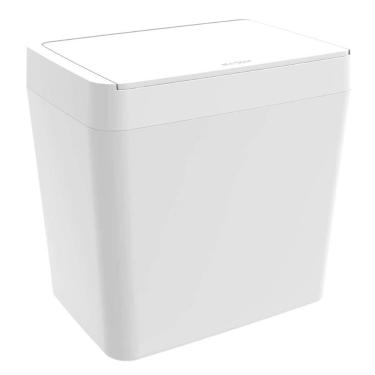 Imagem de Lixeira Retangular Crippa Com Aro Interno 5l Branco