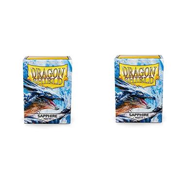 Imagem de 2 Packs Dragon Shield Matte Sapphire Standard Size 100 ct Card Sleeves Value Bundle!
