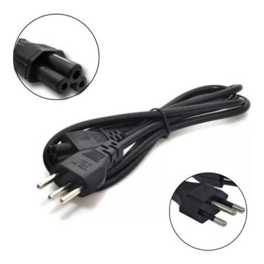 Imagem de Cabo Força Tripolar 1,5m - Notebook/TV - Pinos Protegidos - Fxconectt