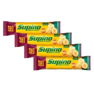 Imagem de Kit 4 Barra de Fruta Supino Banana com Cobertura de Chocolate Branco 2
