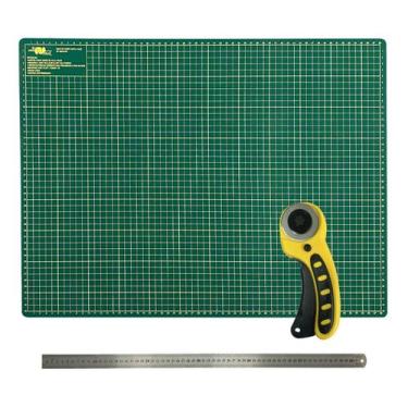 Imagem de Placa Para Mesa Base De Corte Grande 90x60 Cortador Circular 45mm Régu