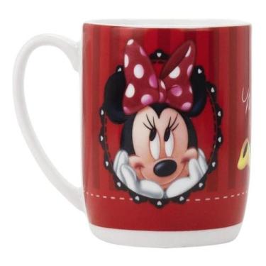 Imagem de Caneca Porcelana Minnie Mouse 300ml Vermelho Disney
