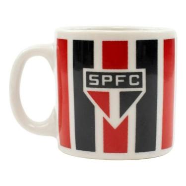 Imagem de Caneca Porcelana 120ml Listrada - São Paulo - Mileno
