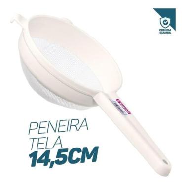 Imagem de Coador Peneira Grande Tela Nylon Plastico Sanremo 14,5cm Resistente