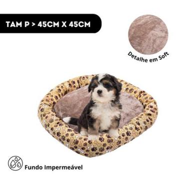 Imagem de Caminha Cachorro Pequeno Médio com Zíper Lavável Barato 45x45cm - LF E
