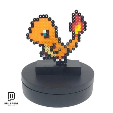 Imagem de Decoração nerd Pokémon CHARMANDER - Feito com Pixel Art em peça de miç