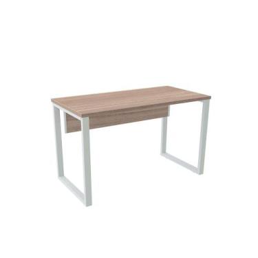Imagem de Mesa Diretora Tubular P25 Pandin 1,5x0,7 M Noce Naturale e Branco