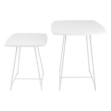 Imagem de Mesa Lateral Conjunto de Mesa de Canto Sofá Auxiliar Ursen - Genus Móv