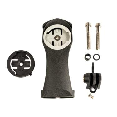 Imagem de SILCA Chisela Suporte frontal impresso em titânio para computador com luz integrada ou suporte GoPro | Projetado para uso com Garmin e Wahoo Bike Computer | Parafusos de titânio e bandeja em T para