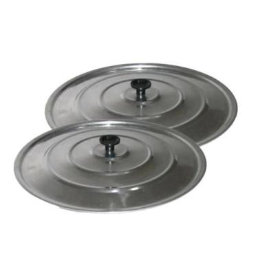 Imagem de Kit 2 Tampa Avulsa Alumínio Polido 50 e 60cm Disco de Arado - Okayshop