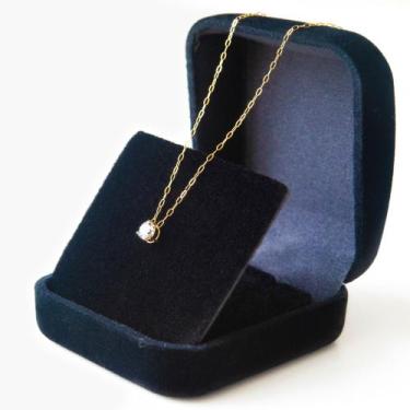 Imagem de Cordão Feminino Em Ouro 18k 40cm Bailarina Com Pingente Ponto De Luz -