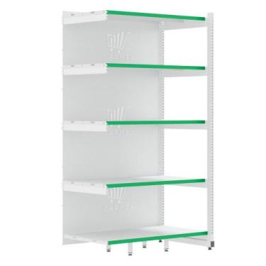 Imagem de Rack Fit Parede 1 Continuação 2,02X0,90X0,60 5 Bandejas Amapá, Branco 