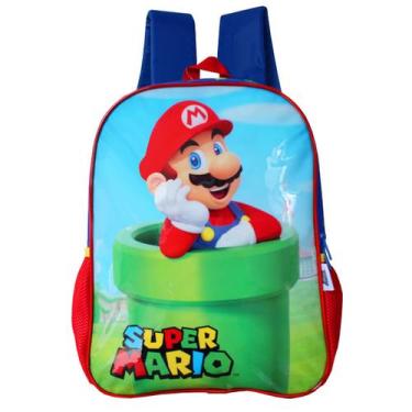 Imagem de Mochila Infantil De Costas Super Mario Bros World Escolar - Luxcel, Mo