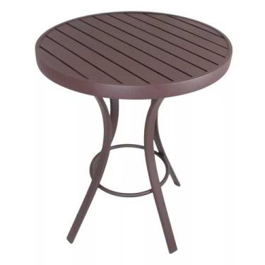 Imagem de Mesa de Centro Emily com Tampo Ripado em Alumínio para Área, Jardim, E