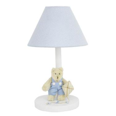 Imagem de Abajur Madeira Urso Com Pipa Quarto Bebê Infantil - Potinho de Mel