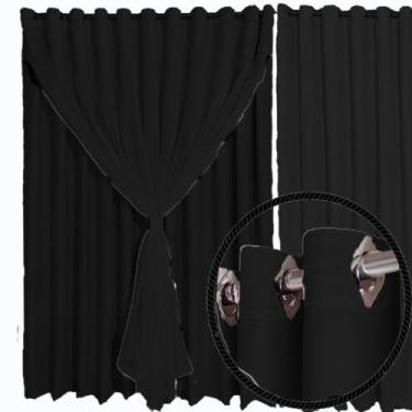 Imagem de cortina blackout Veneza corta luz 5,00 x 2,80 varão cinza - Bravin Cor