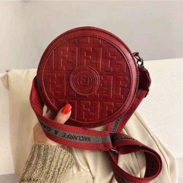 Imagem de Bolsa Feminina Fanpinbag Redonda Alça Grossa - Unistar, Maroom