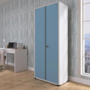 Imagem de Armário para Escritório 2 Portas com Chave Aço 4 Prateleiras - Pandin 