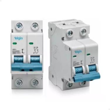 Imagem de 1 Disjuntor Elgin 2 Polos 25A Termomagnético Curva C Bivolt