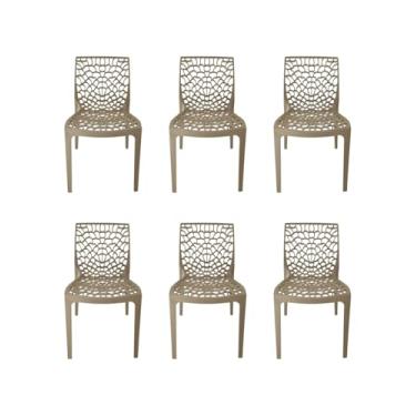 Imagem de Kit com 6 cadeira Gruvyer Nude, Sala de jantar, Cozinha, bares e Restaurante