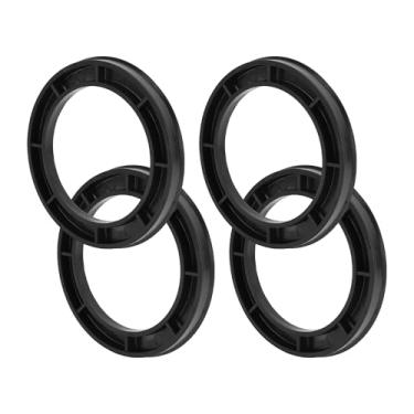 Imagem de TUCKBOLD Anéis centralizados no cubo da roda do carro Rodas duráveis Eixo central amortecedor Hubrings preto 4 peças OD 110,1 mm para ID 78,1 mm policarbonato