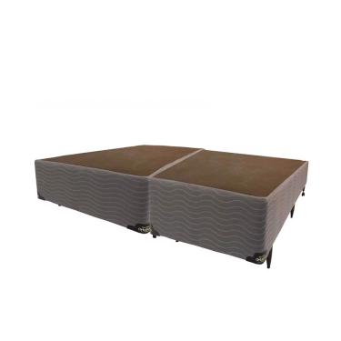 Imagem de Base Box Bipartida para Colchão King Size Ortobom New Magestic 41x193x203cm – Marrom