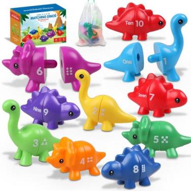 Imagem de Brinquedos de dinossauro para crianças Montessori Anzimo de 1 a 4 anos