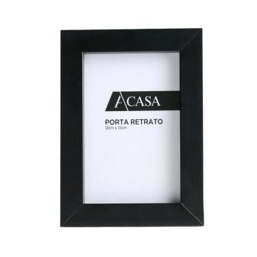 Imagem de Porta Retrato Reto Preto 10x15cm - A\CASA