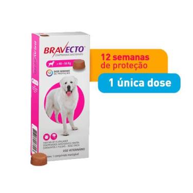 Imagem de Bravecto Antipulgas E Carrapatos P/cães 40 - 56kg Msd, rosa