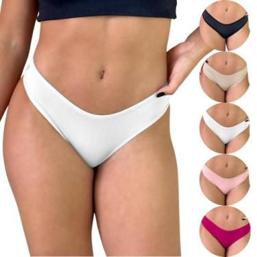 Imagem de Kit 6 Calcinhas Cotton Algodão Feminina Respirável Viére, Sortido, M