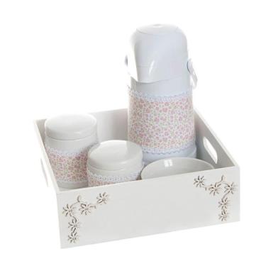 Imagem de Kit Higiene Com Porcelanas E Capa Bandeja Lisa Quarto Bebê - Potinho d