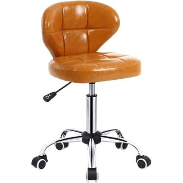 Imagem de Cadeira de mesa do escritório em casa, cadeira de computador giratória executiva ajustável em altura com rodas rolantes, cadeira giratória sem braço, 40 * 34 * 73-87cm,#5