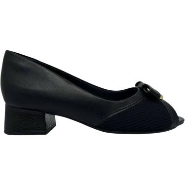 Imagem de Sapato Feminino Peep Toe Casual Dia a Dia Passeio Trabalho Para Joanetes Ultra Conforto Comfortflex 2564402