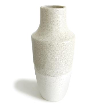 Imagem de Vaso em Cerâmica Areia com Verniz Topo Decorativo 37x17cm