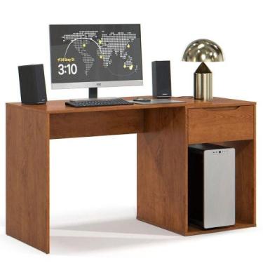 Imagem de Mesa Escrivaninha 1 Gaveta Com Suporte Para Cpu Flop Freijó - EJ MÓVEI