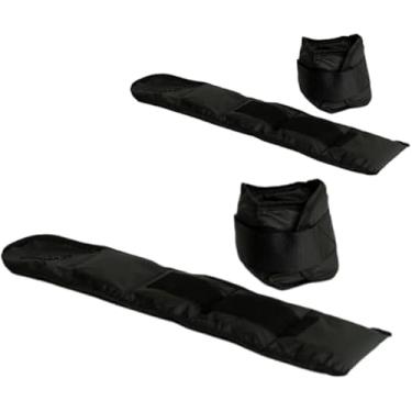 Imagem de Caneleira Ajustável para Academia, 2 Pares, 1kg e 2kg cada, Preta, para Fisioterapia e Pilates