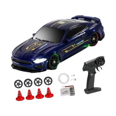 Imagem de Generic Carro de controle remoto 1/43 RC Speed ​​Car 1:43 Modelo de veículo de alta velocidade Sport Race Race Model RC Drift Pneu para crianças, Azul