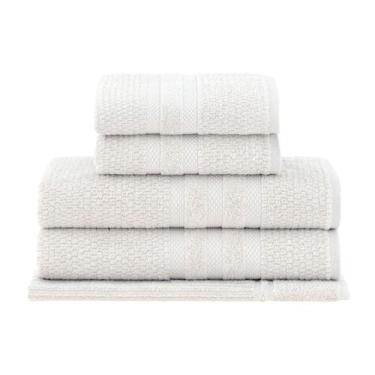 Imagem de Kit Jogo de Toalhas Buddemeyer 5 Peças Banhão Rosto Piso Vanilla 100% 