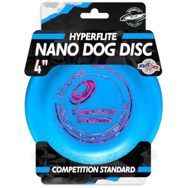 Imagem de Hyperflite Nano Competition Disco padrão para cães 10 cm (17 g) | Mini disco voador oficial Skyhoundz para cães pequenos e filhotes | Brinquedo leve para cães e quintais e praia | Anti-reflexo - Azul