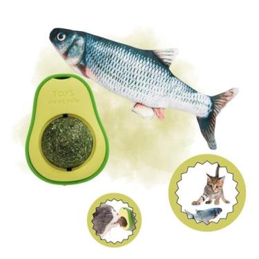 Imagem de Kit Abacate Catnip E Peixe Elétrico Para Filhotes - Napi