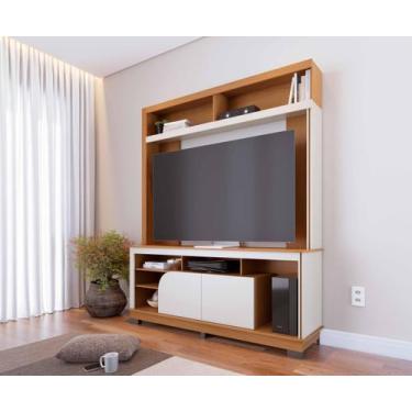 Imagem de Estante Home Theater Ambiente Belaya Freijó Off White Matte - Colibri