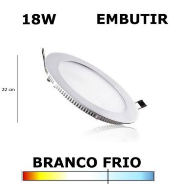 Imagem de Painel Plafon Led 18W 22Cm Embutir Redondo 6000K Evoled