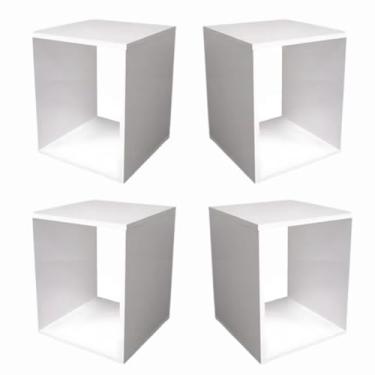 Imagem de Kit 4 Nicho Suporte Para Lojas Vitrine MDF Base Expositor 40x35x35cm