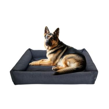Imagem de Cama Para Cachorro Grande 100x87 Cm IMPERMEÁVEL ACQUABLOCK Resistente - Pet Querido (PRETO)