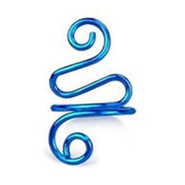 Imagem de Anel de tensão de crochê Anel de tensão dobrável ajustável Anel de controle de tensão para tricô de crochê Material de liga artesanal diy (Azul claro)