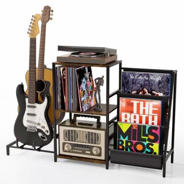Imagem de Suporte para toca-discos INHABIT UNION com suporte de guitarra e armaz
