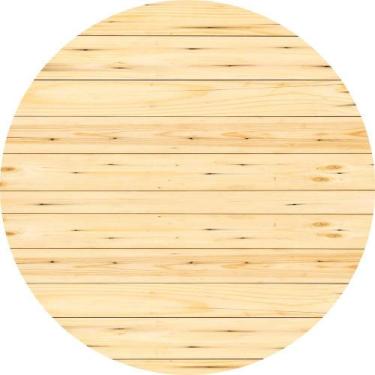 Imagem de Painel de Tecido Sublimado Redondo Textura de Madeira Caixote C/Elasti