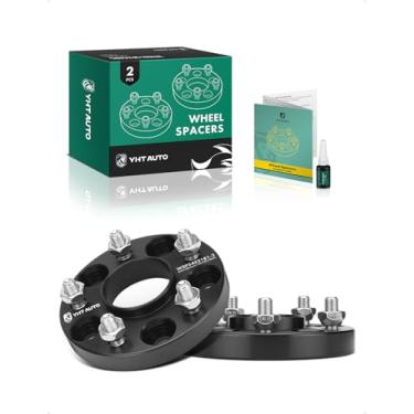 Imagem de YHTAUTO Espaçadores de roda centralizados de cubo 5 x 4,5 20 mm para G25 G35 M35 M45 EX35 FX45 350Z 370Z 240Sx 300Zx Altima, espaçadores de pneu de 5 x 114,3 mm com pinos de 12 x 1,25 mm, furo do cubo de 66,1 mm, 5 Luz. G, 2 peças, roda preta Adaptador