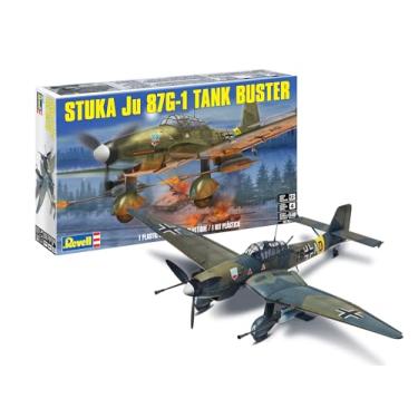 Imagem de Revell Stuka Ju Kit de plástico modelo 87G-1 Tank Buster, 144 meses a 1188 meses, transparente, cinza